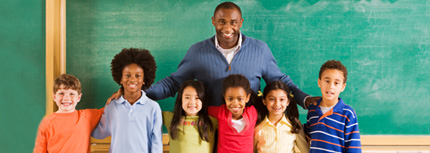 Teacher and students 